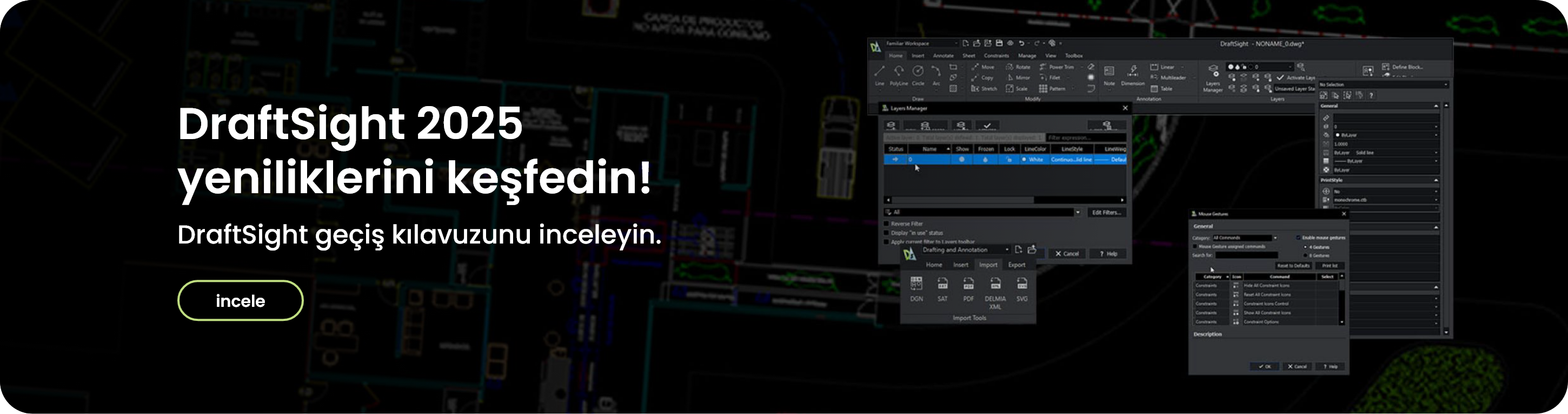 DraftSight 2025 Yenilikleri - TEKYAZ